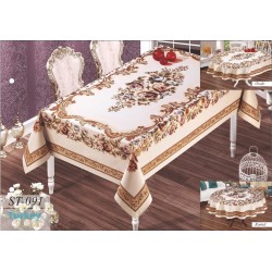 رومیزی ناهارخوری 8 نفره ترک ساغول مستطیلی ST-091