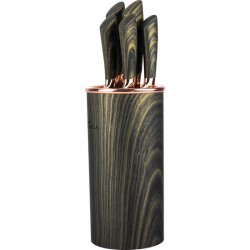 ست چاقوی آشپزخانه 6 پارچه کاراجا مدل Karaca Wave Green سیاه