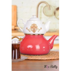 ست کتری و قوری لعابی Miss Betty مدل Turkuz