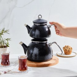 ست کتری و قوری لعابی کاراجا مدل KRISTAL