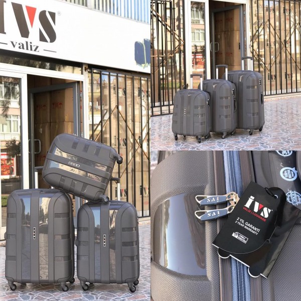 چمدان سایز بزرگ IVS ترکیه رنگ دودی