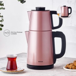چای ساز استیل کاراجا مدل tea break رزگلد