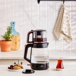 چایساز شیشه ای کاراجا Glass Tea رزگلد