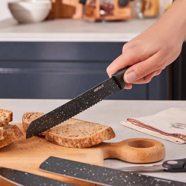 سرویس چاقو 6 پارچه کاراجا مدل Black Stone