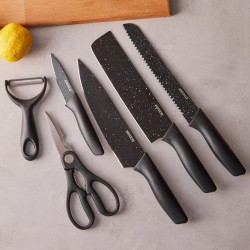سرویس چاقو 6 پارچه کاراجا مدل Black Stone